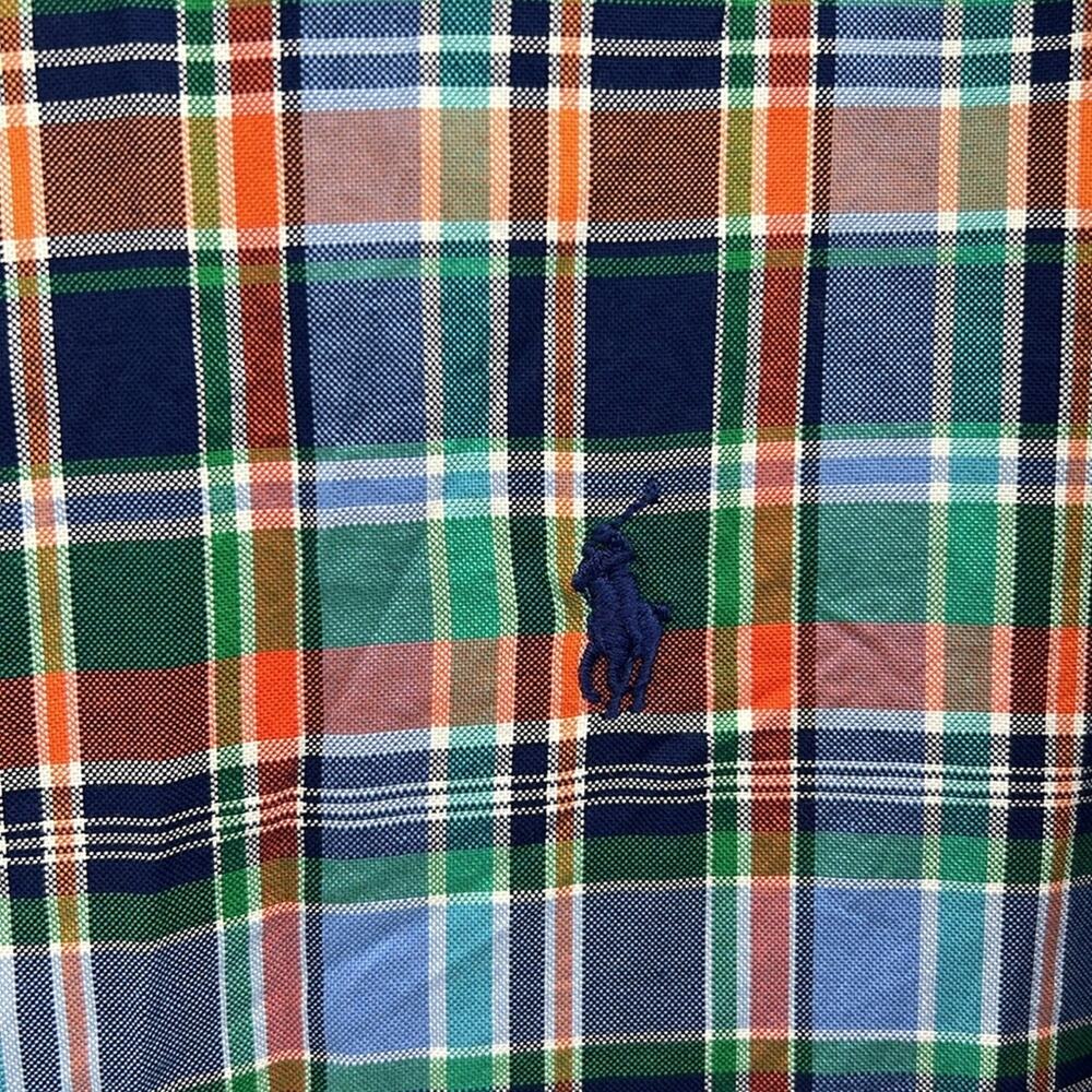 Ralph Lauren Men's Slim Fit LS Button Down Shirt - Blue Multi Plaid - XL - Picture 3 of 6